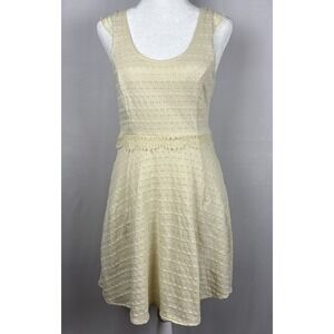 Free People Dress Women's XS Cream Lace Back Fit and Flare Cottagecore Whimsy